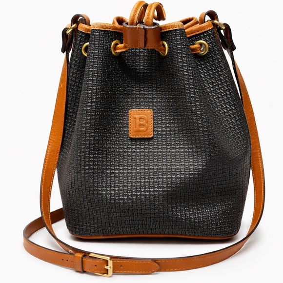 Bally Handbags - BALLY Black and Brown Bucket Bag
